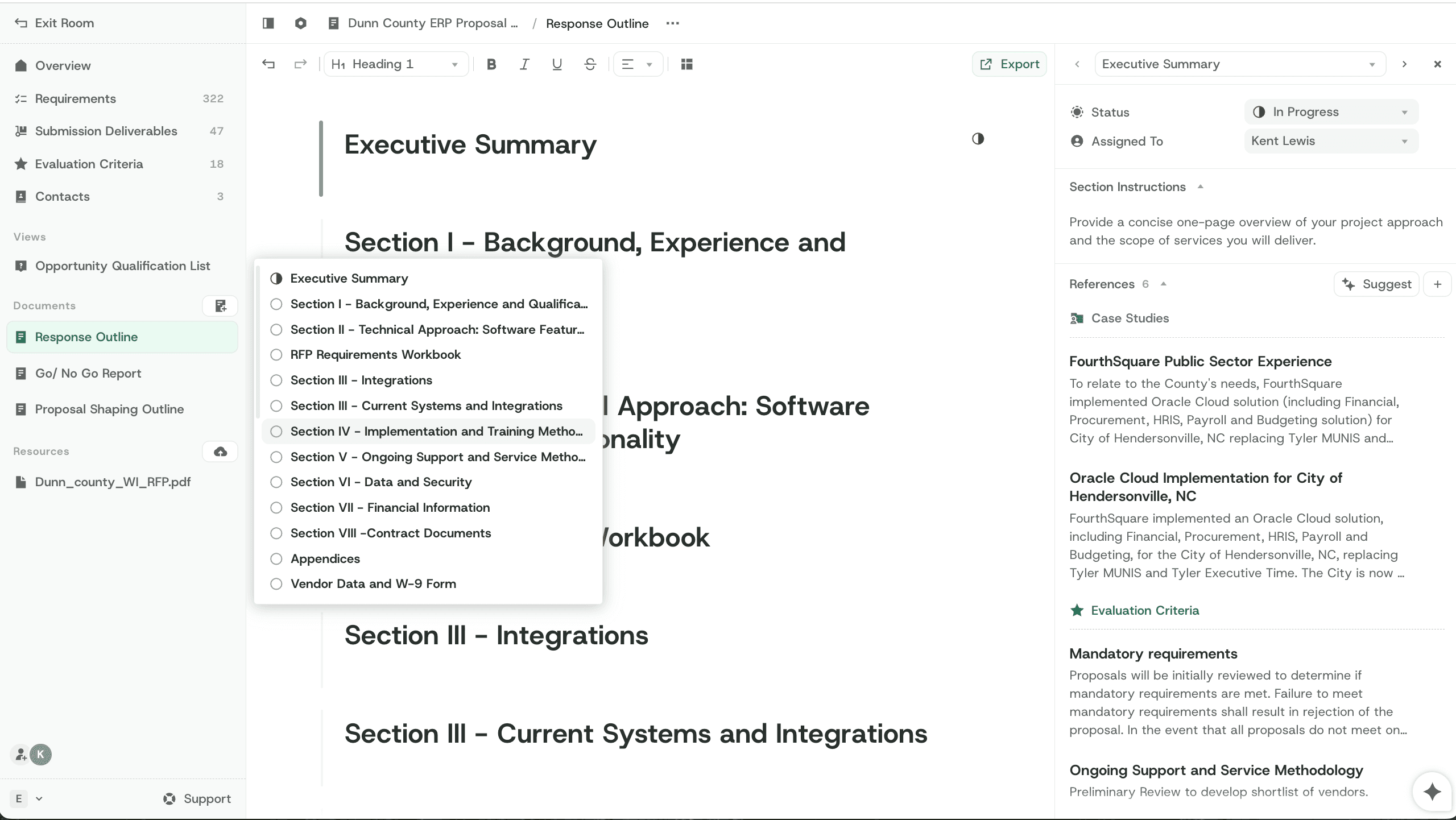 Start every proposal with a structured response plan.