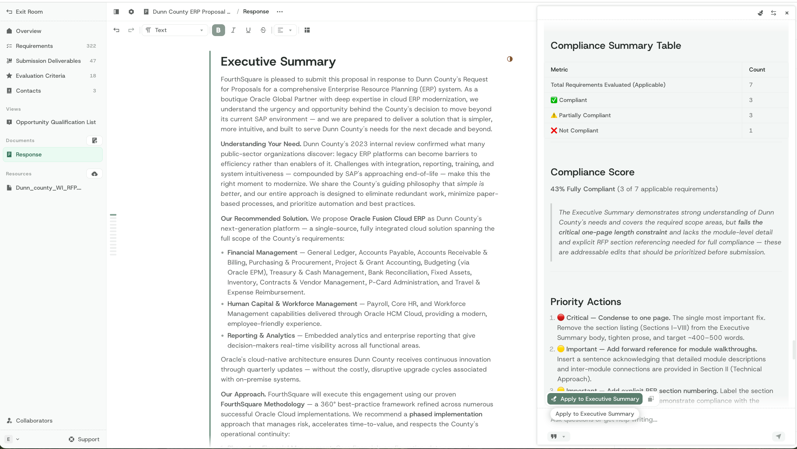 Reduce compliance risk. Submit with confidence.