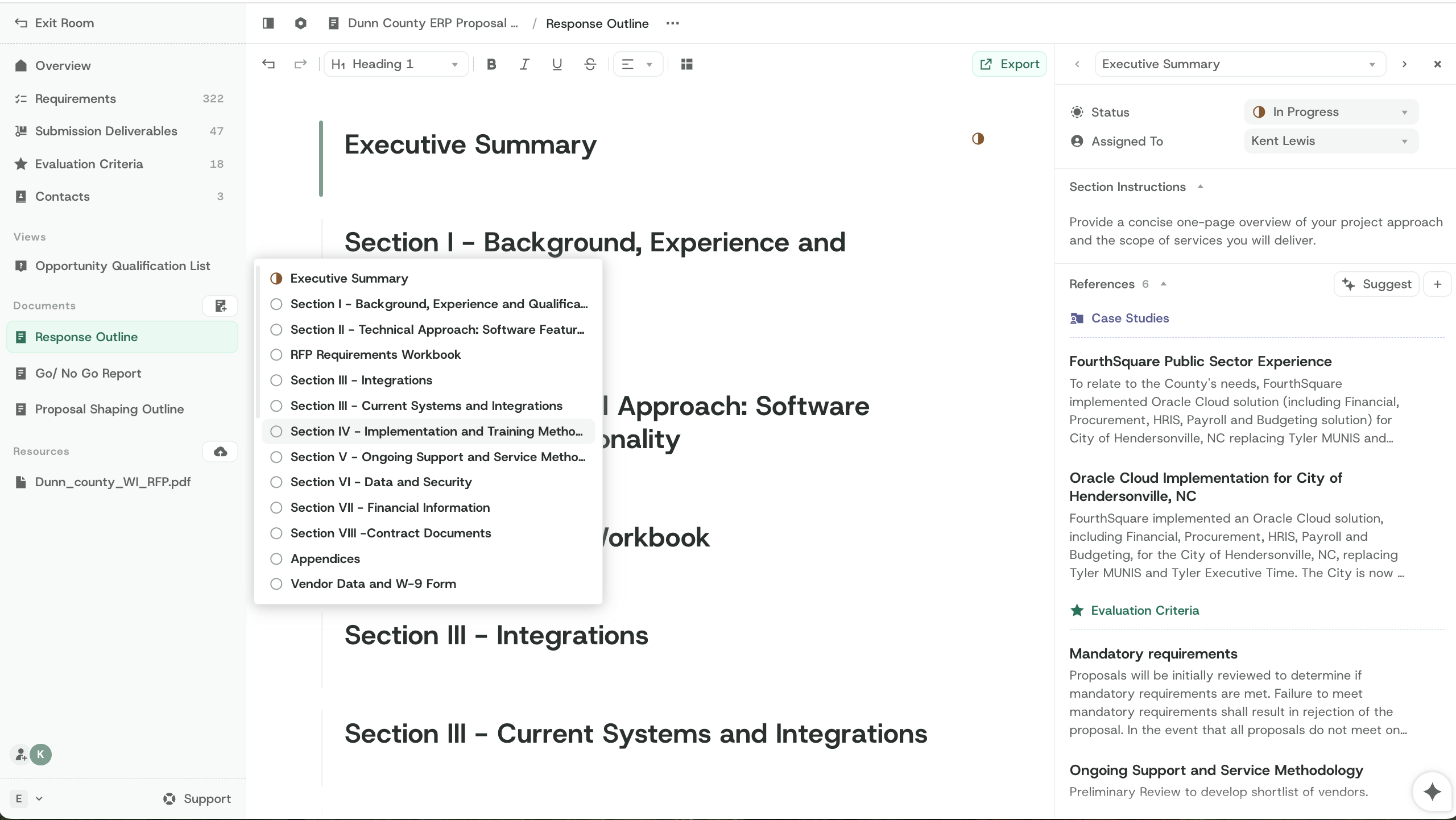Start every proposal with a structured response plan.